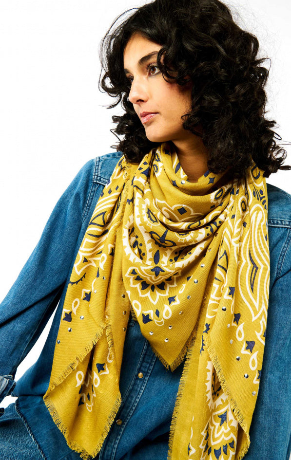 Grand Foulard Paisley Jaune Wild by Hipanema
Matières : Laine et Modal