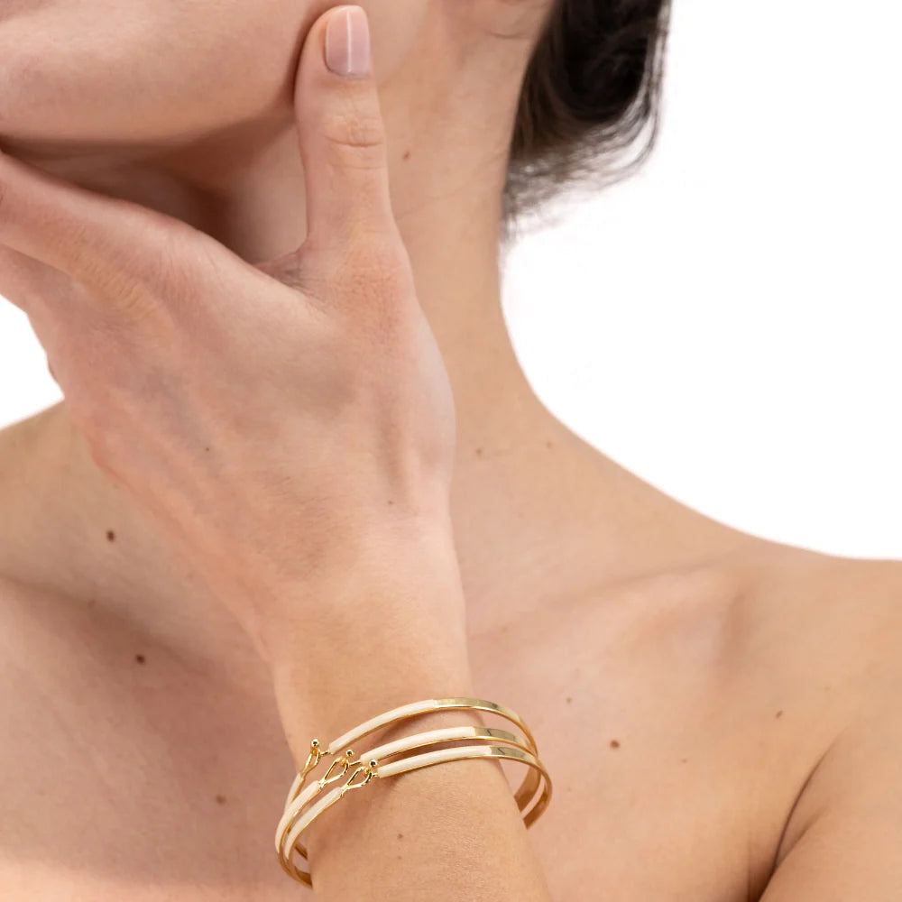 bracelet lily blanc sable