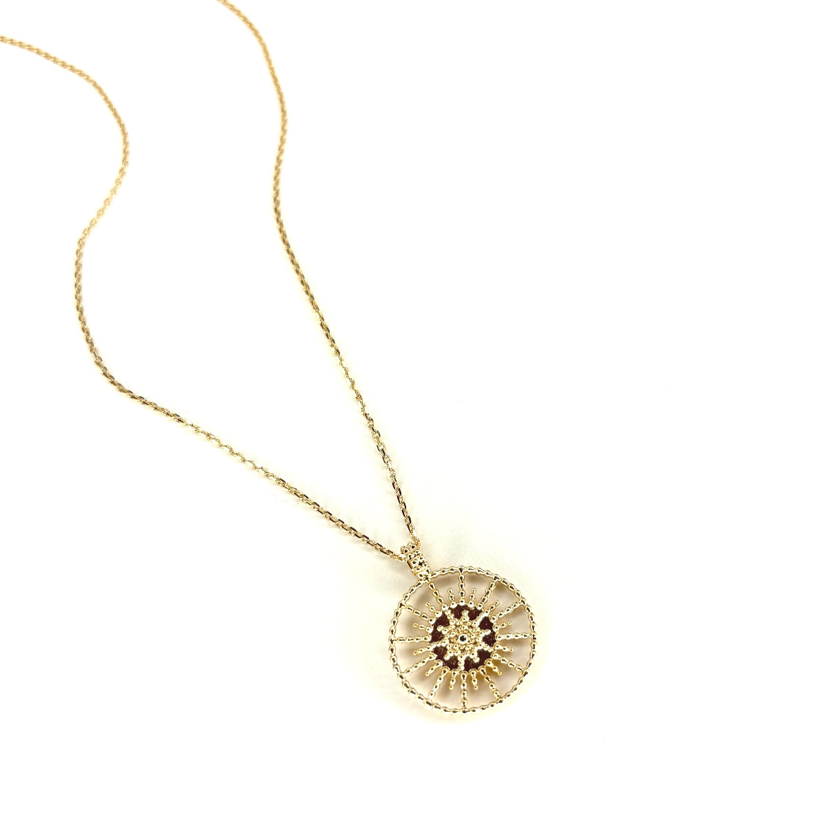 Collier soleil Reyna plaqué or