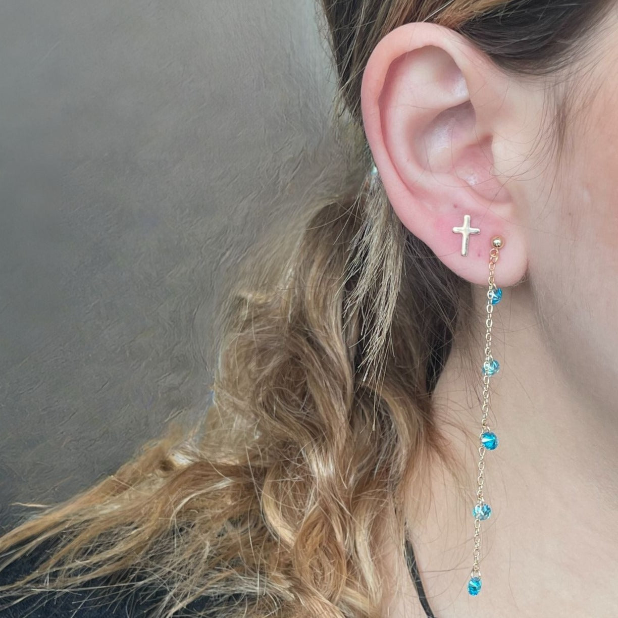 boucles d'oreilles Izïa plaqué or