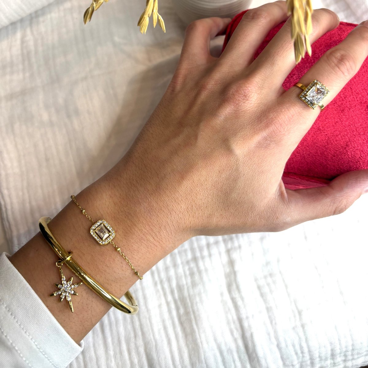 bague etoile acier inoxydable