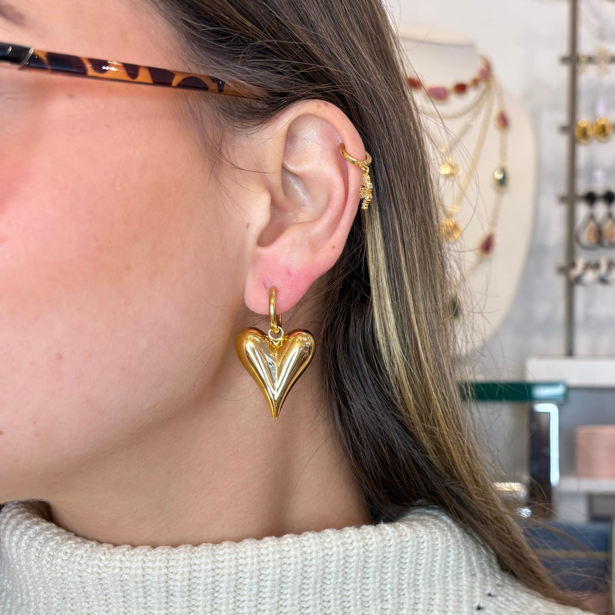 boucles d'oreilles coeur valentina