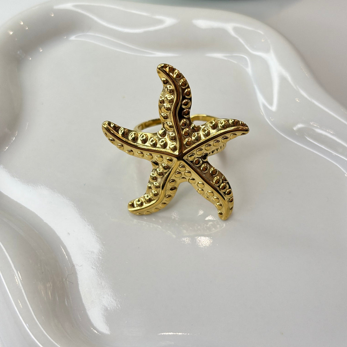 bague coral acier inoxydable