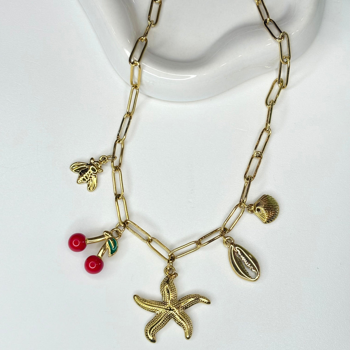 collier cereza acier inoxydable