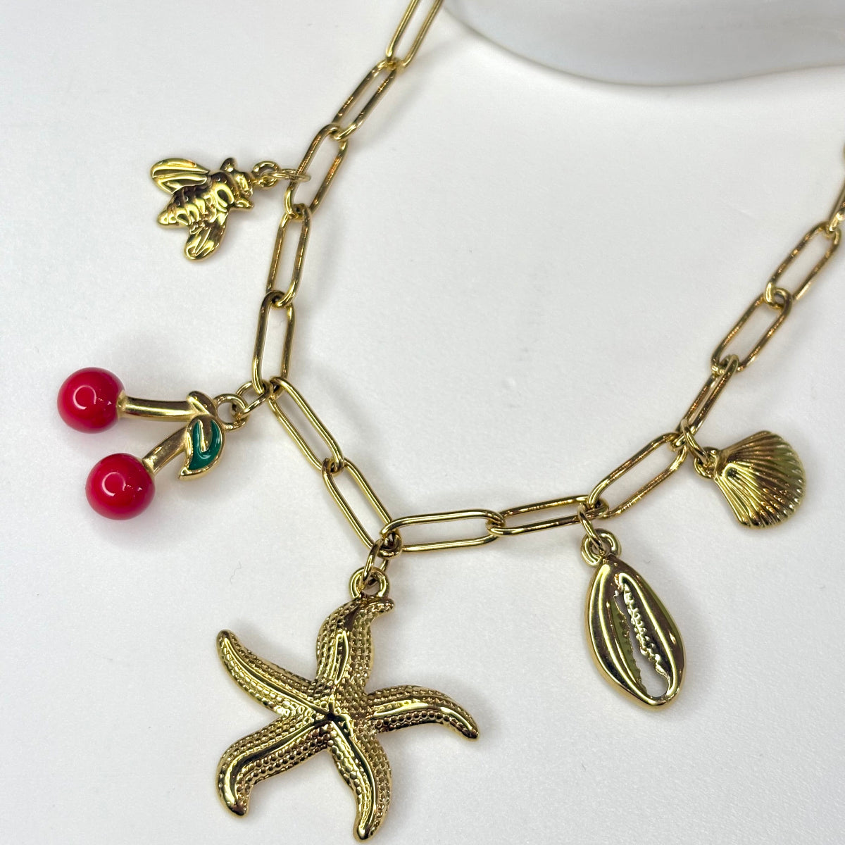 collier cereza acier inoxydable