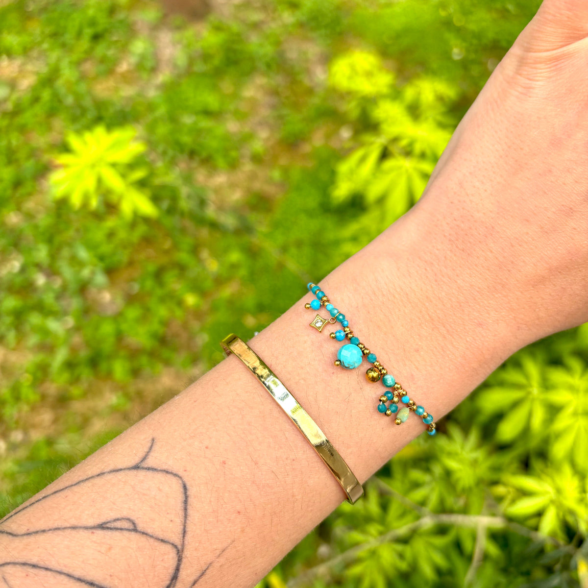 bracelet lupita turquoise acier