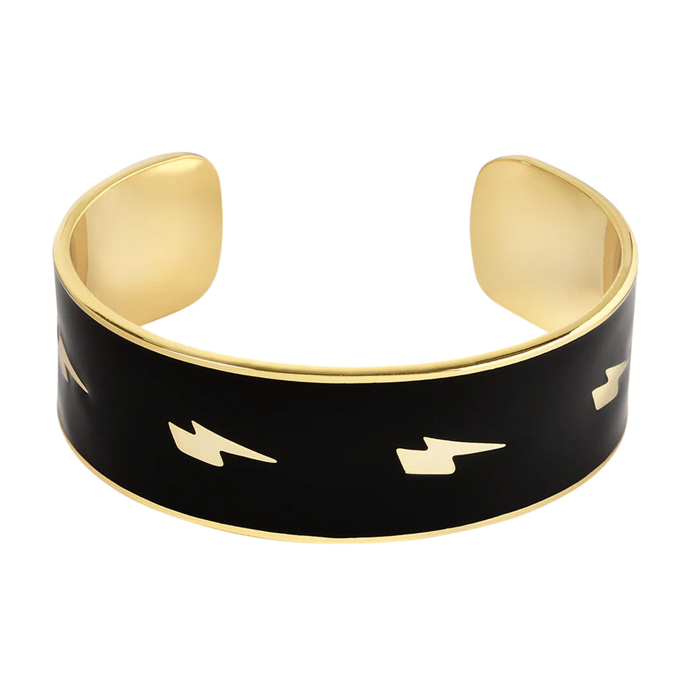 Bracelet Jonc Ziggy Noir Large 2cm