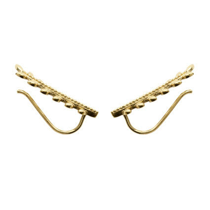 Boucles d'oreilles Lauriers plaqué or