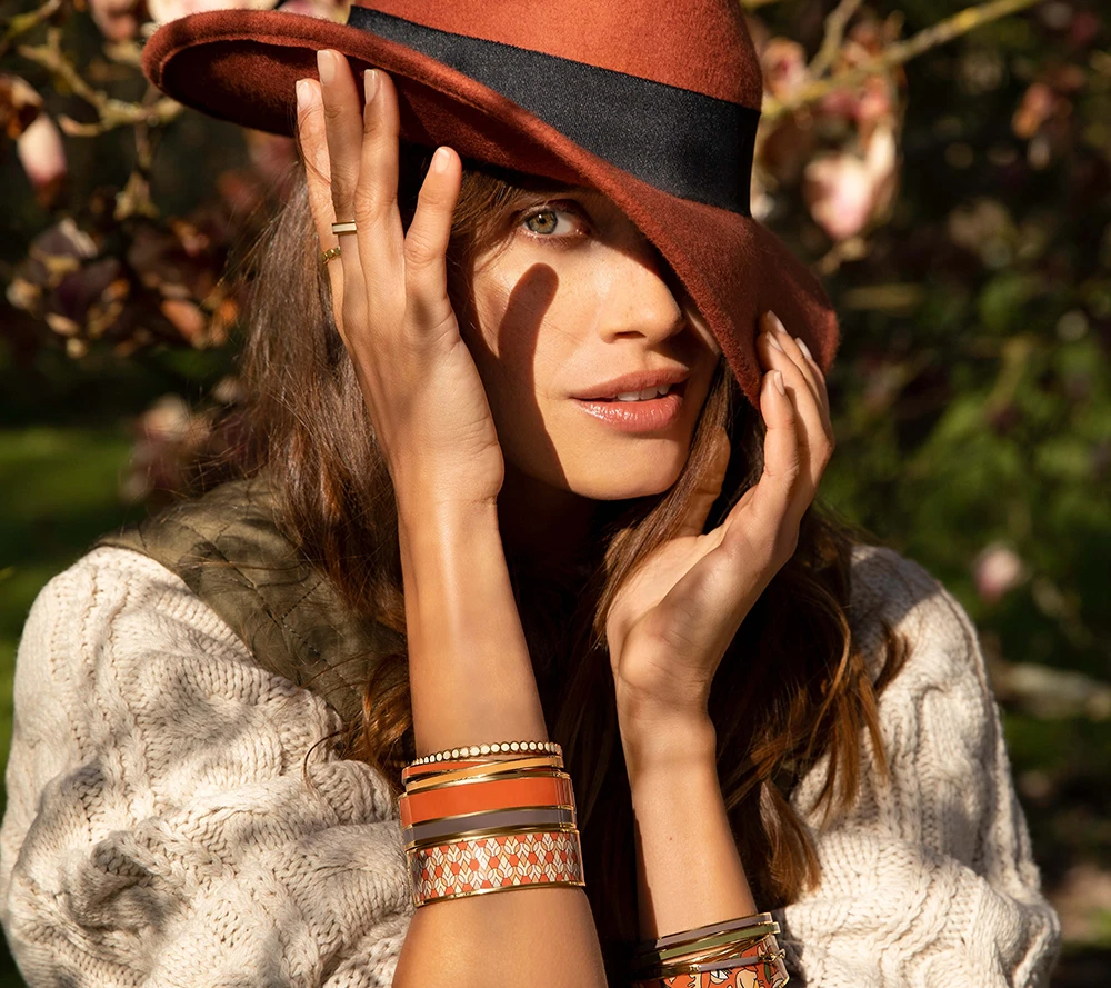 Bracelet Pinuply émail fauve