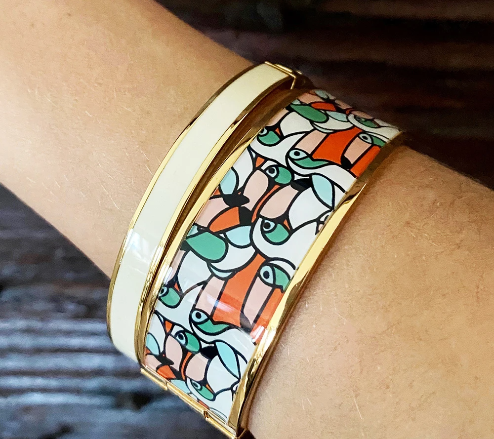 Bracelet Bangle Blanc sable