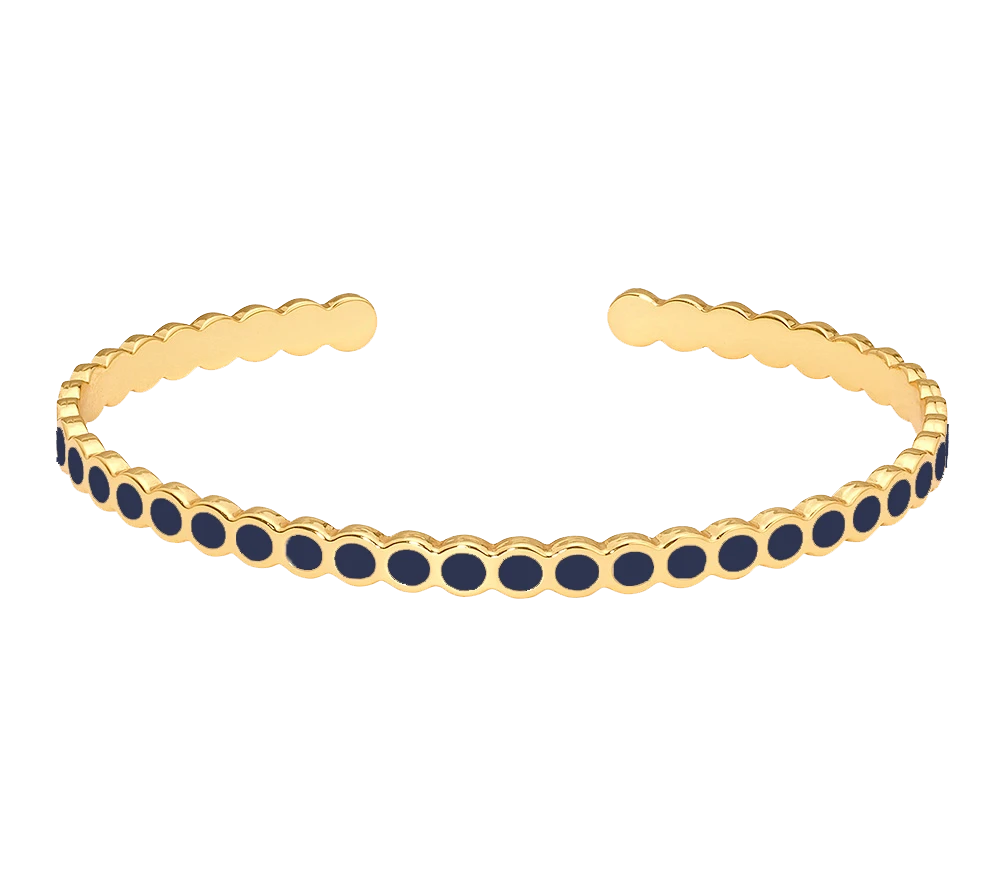 Bracelet jonc Lumi II bleu nuit