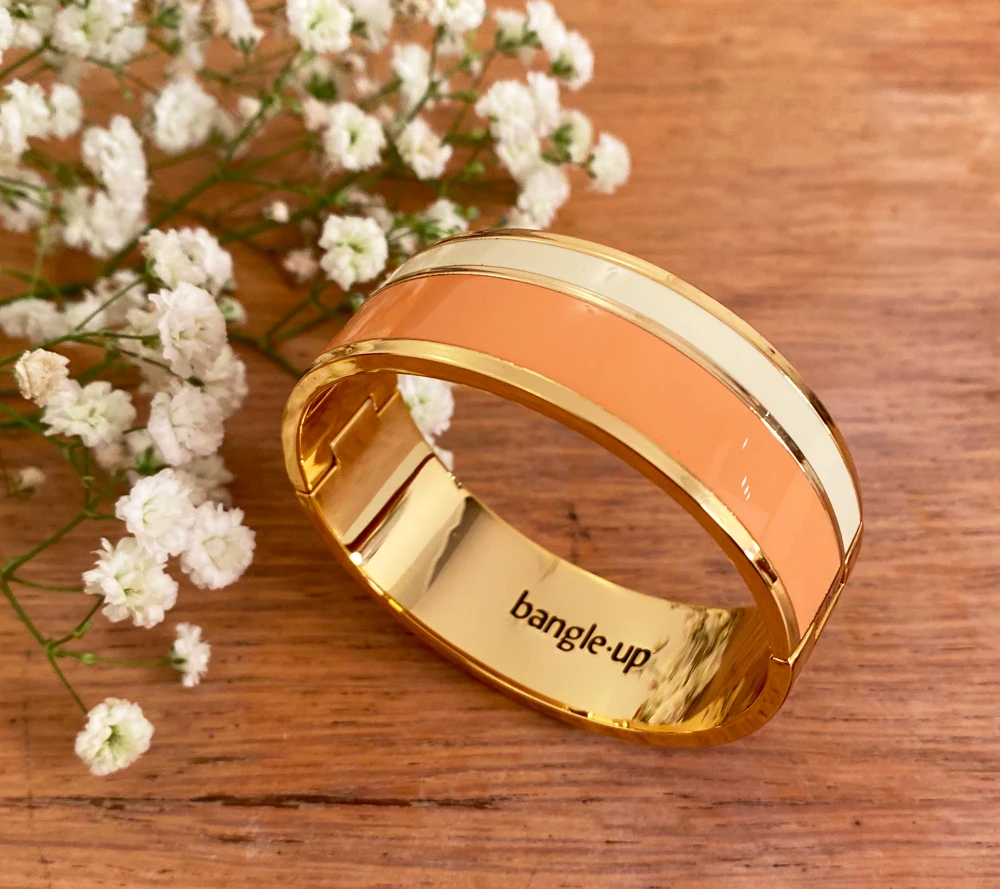 Bracelet Vaporetto - Camel / Blanc sable