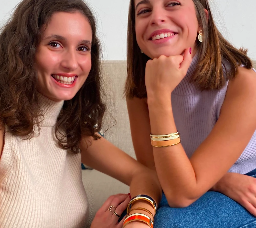 Bracelet Vaporetto - Camel / Blanc sable