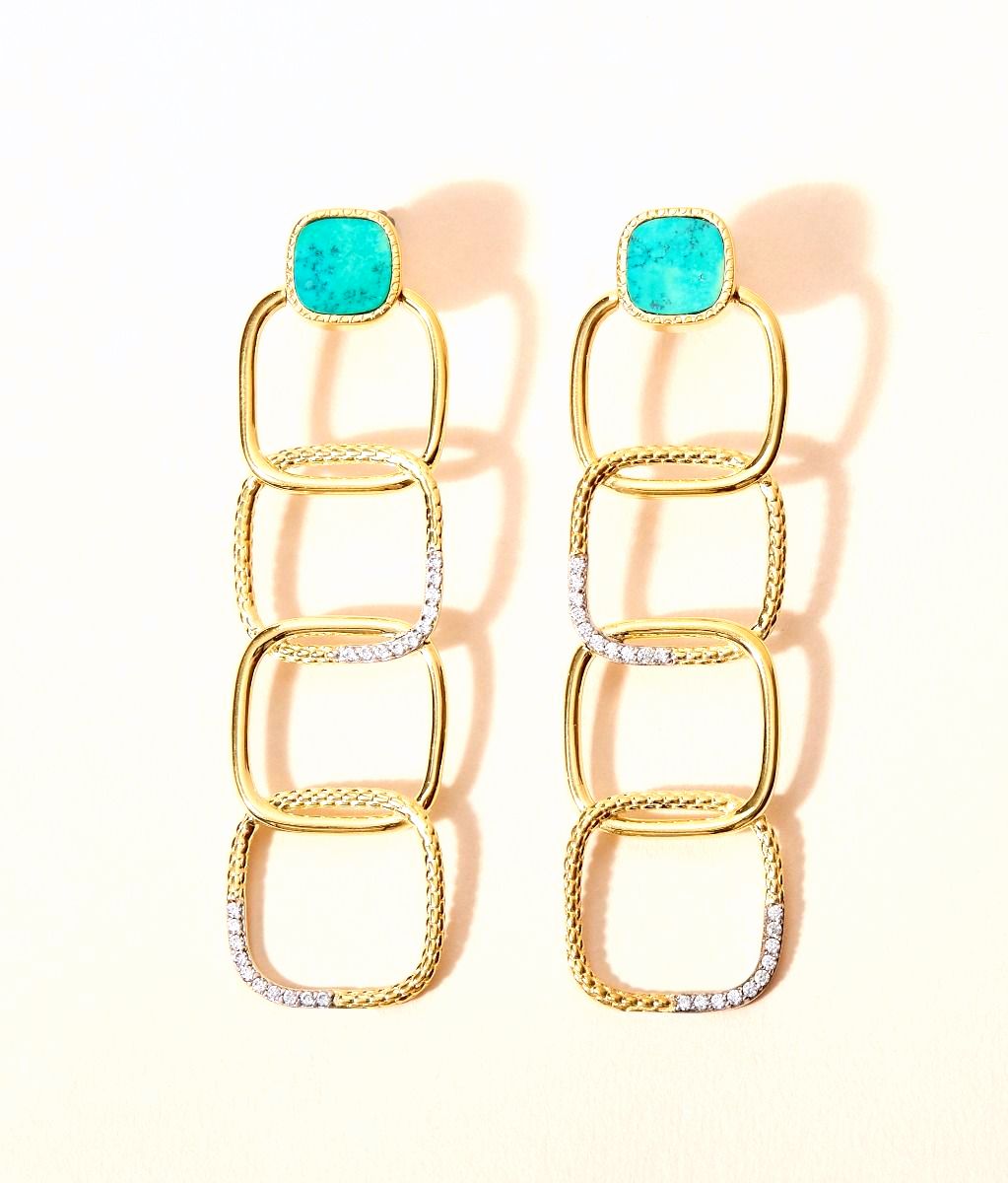 Boucles d'oreilles Kaïa Turquoise Be Maad
