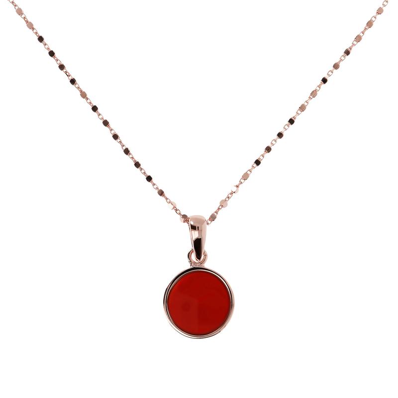 Collier Plaqué or rose et Pierres semi-précieuses