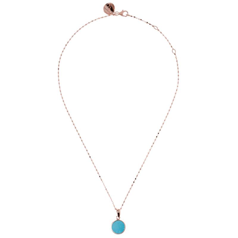Collier Plaqué or rose et Pierres semi-précieuses