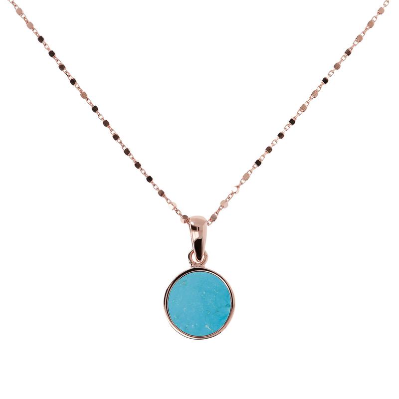 Collier Plaqué or rose et Pierres semi-précieuses