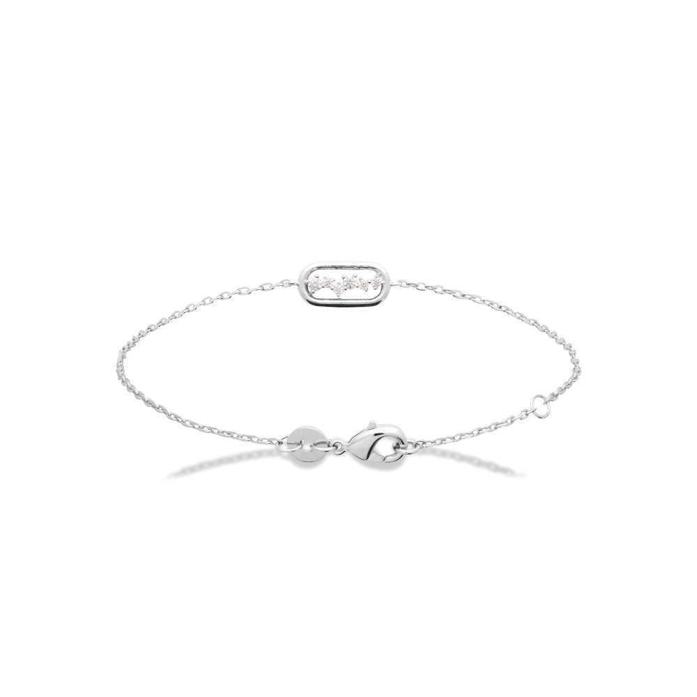 Bracelet Carolina Argent serti