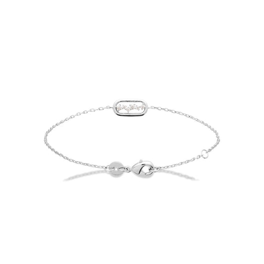 Bracelet Carolina Argent serti