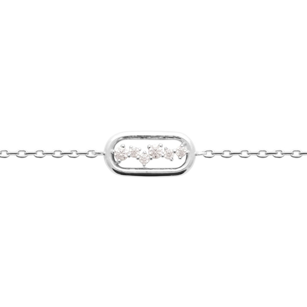 Bracelet Carolina Argent serti