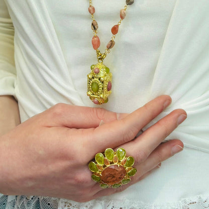 Elona
Bague pierres naturelles
Quartz fraise et quartz lemon