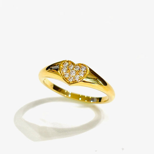 Bague Idylle en plaqué or et zircons
Coeur serti de zircons
Gris Collection
Gris Bijoux Paris