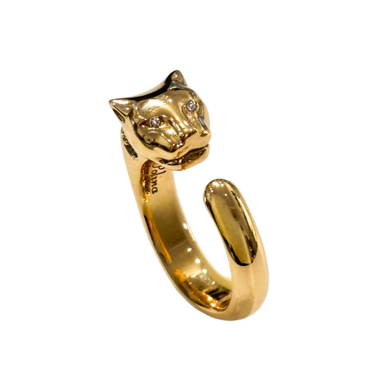 Bague Polina Firenze panthère doree plaque or 
Made in Italy - Fait main 
Fabriquée dans les ateliers de la Maison Polina Firenze
