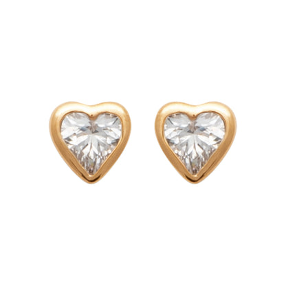 Boucles d'oreilles Tendresse plaque or et oxydes de zirconium
Boucles d'oreilles coeur zirconium