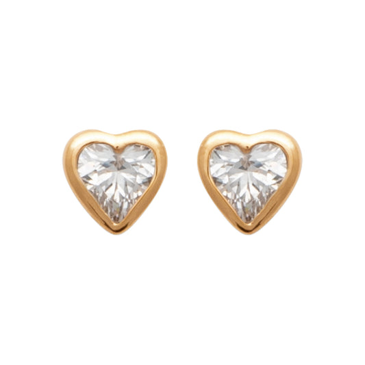 Boucles d'oreilles Tendresse plaque or et oxydes de zirconium
Boucles d'oreilles coeur zirconium