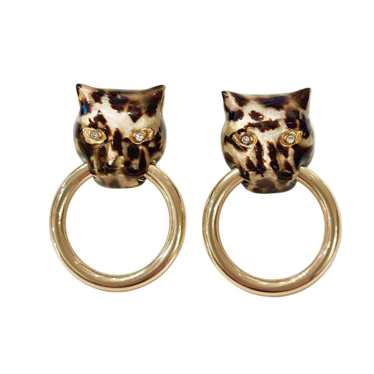 Boucles d'oreilles léopard Polina Firenze
Boucles d'oreilles plaquées or 
Fabrication Artisanale
Fabriquées en atelier
Made in Italy 
Bijoux luxe accessible