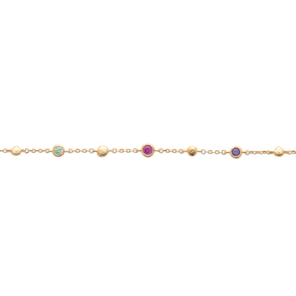 Bracelet Lauriane plaque or zircons multicos gris bijoux gris collection
Bracelet plaqué or zerti de zircons multicolores et perles dorées
Possède un anneau rappel, longueur réglable
Gris Bijoux bijouterie fantaisie et concept store 16eme arrondissement de Paris