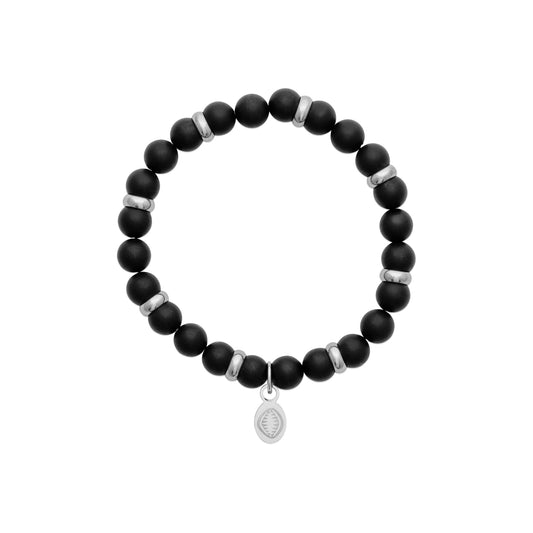 Bracelet Louis pour homme Onyx Noir Mat face - Gris Bijoux collection 
Bracelet en pierre naturelle Onyx Noir Mat
Pierre de protection et d'ancrage
Monté sur un fil élastique résistant
Détails argentés en acier inoxydable


Bracelet pour homme
Bijou pour homme
Idée cadeau homme, cadeau Noël , cadeau Saint Valentin pour homme , cadeau fête des pères