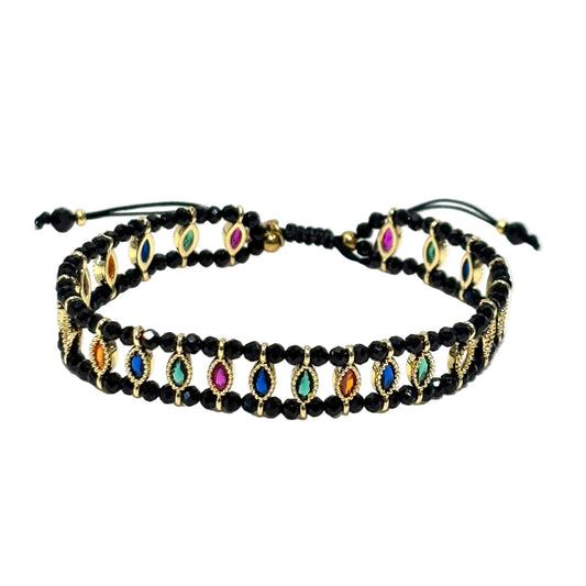 Bracelet Onyx et strass colorés Gris Collection Gris Bijoux
Bracelet réglable
Perles d'onyx
Strass colorés
Bijouterie fantaisie Paris 16
Concept store bijoux et accessoires paris 16