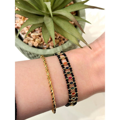 Bracelet pierres et strass Anita - Gris Collection