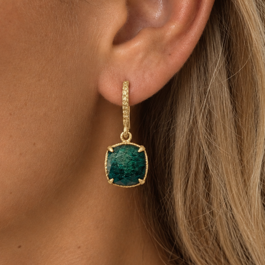 boucles d'oreilles elia pierresnaturelles acier inoxydable