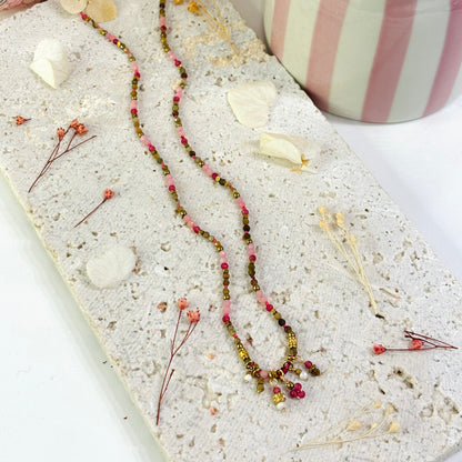 Collier Izia en pierres naturelles et acier inoxydable