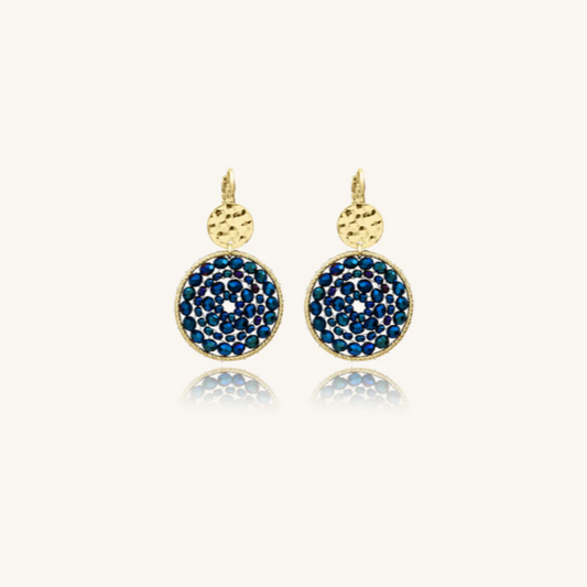 boucles d'oreilles paradis bleu marine santibé