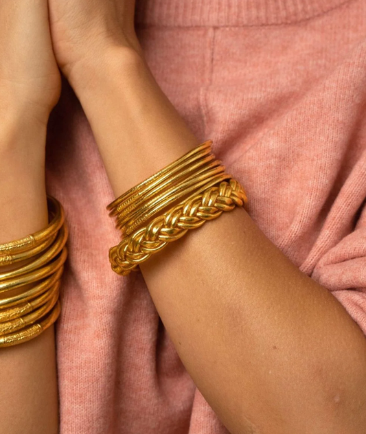 Bracelet Bouddhiste tressé - doré