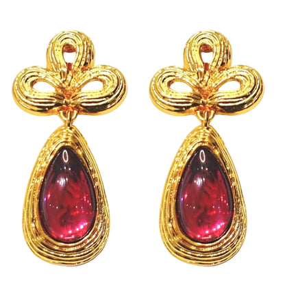 Clips acier inoxydable Eleanor Gris Collection
Pierre rose 
Clips style vintage
Gris Bijoux