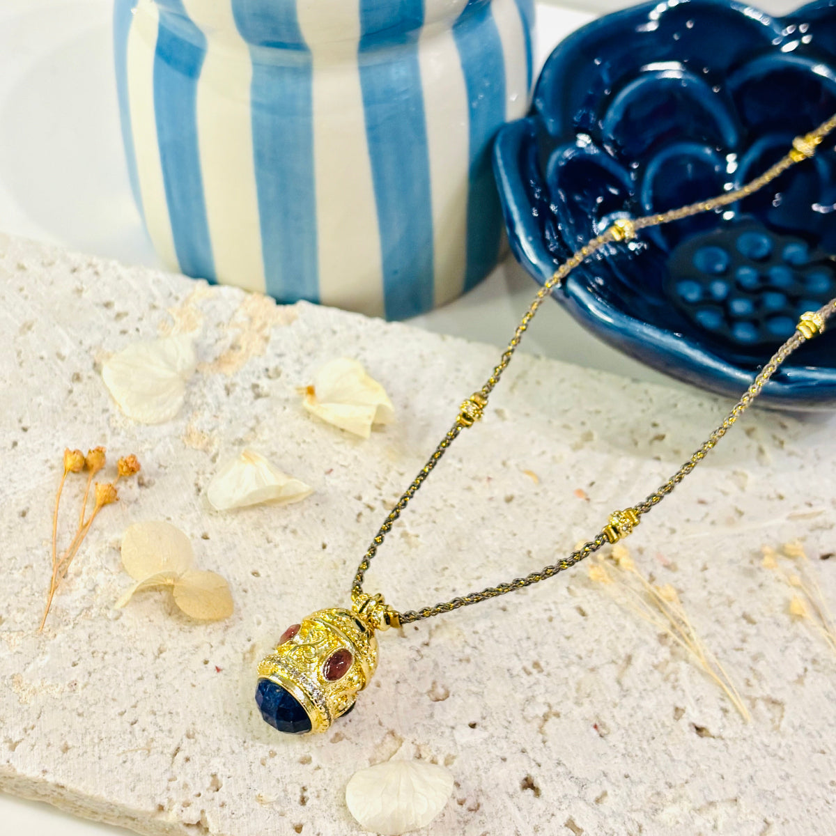 Collier Ysée en lapis lazuli