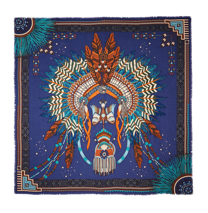 Foulard femme Nouveau Western Wild by Ipanema
Coloris bleu , motif inspiration amérindien turquoise, orange, écru
Matière : Viscose
Taille MEDIUM : 90 cm x 90 cm
Idée cadeau tendance femme , cadeau de noel , fete , accessoire tendances femmes , chic , élégant , coloré , boho 
