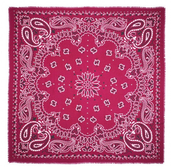 Foulard Femme Motif Paisley Rouge 
Wild by Hipanema 
Taille Mini : 55 X 55 cm  
Matières : Laine et Modal 
Idée cadeaux femme, foulard 