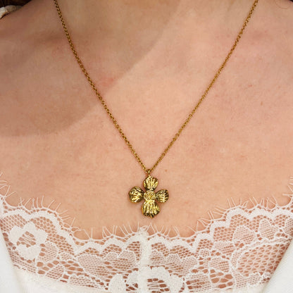 Collier Adaline en acier inoxydable doré
