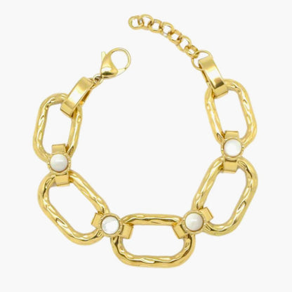 Bracelet NELLIE
Acier Inoxydable et oeil de chat blanc