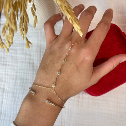 bague bracelet plaqué or Iris