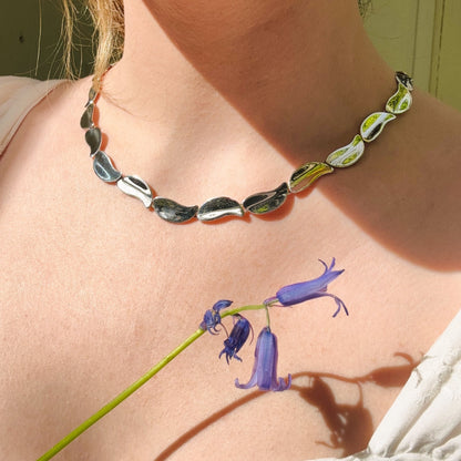 Collier Nuria en argent 925/1000
Bijou de créateur Obsidiana Bijoux 
Fabriqué artisanalement dans des ateliers au Mexique
