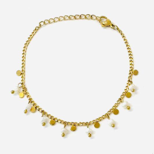 Bracelet Poema acier inoxydable doré pampilles rondes et perles d'eau douce véritables
Bracelet réglable anneaux de rappel
Bracelet tendance
Bracelet Accumulation