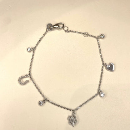 Bracelet Montaigne argent et charms