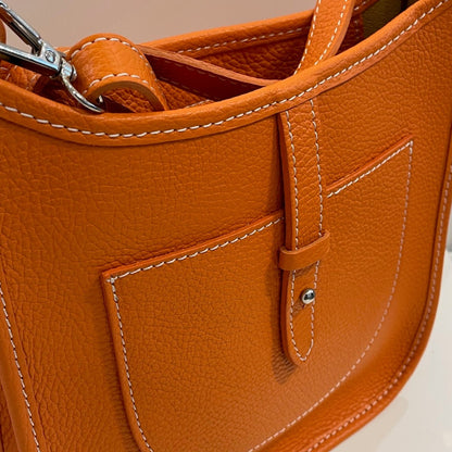 sac à main cuir grainé lola orange