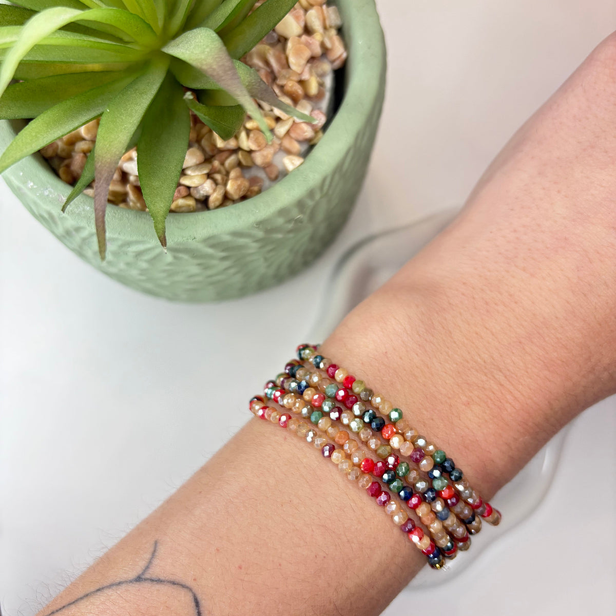 bracelet elastique multicolore